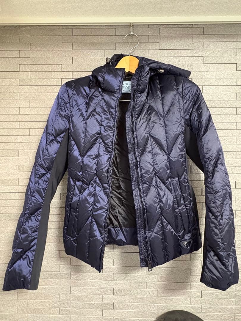 PRADA ネイビー&ブラック　ジャケット サイズ38