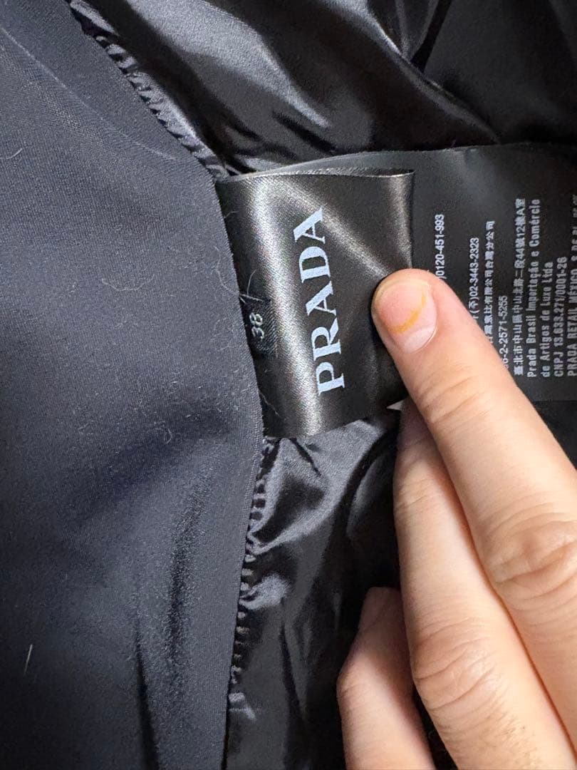 PRADA ネイビー&ブラック　ジャケット サイズ38