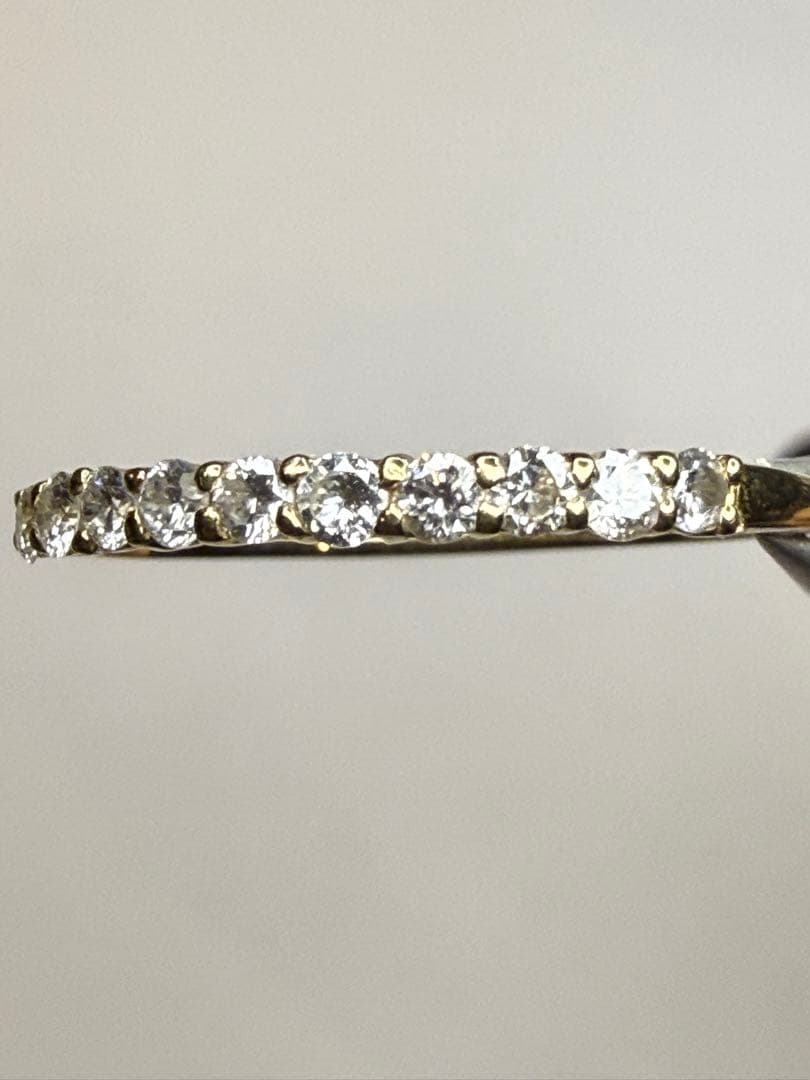 K18YG ハーフエタニティ 0.3ct 16号