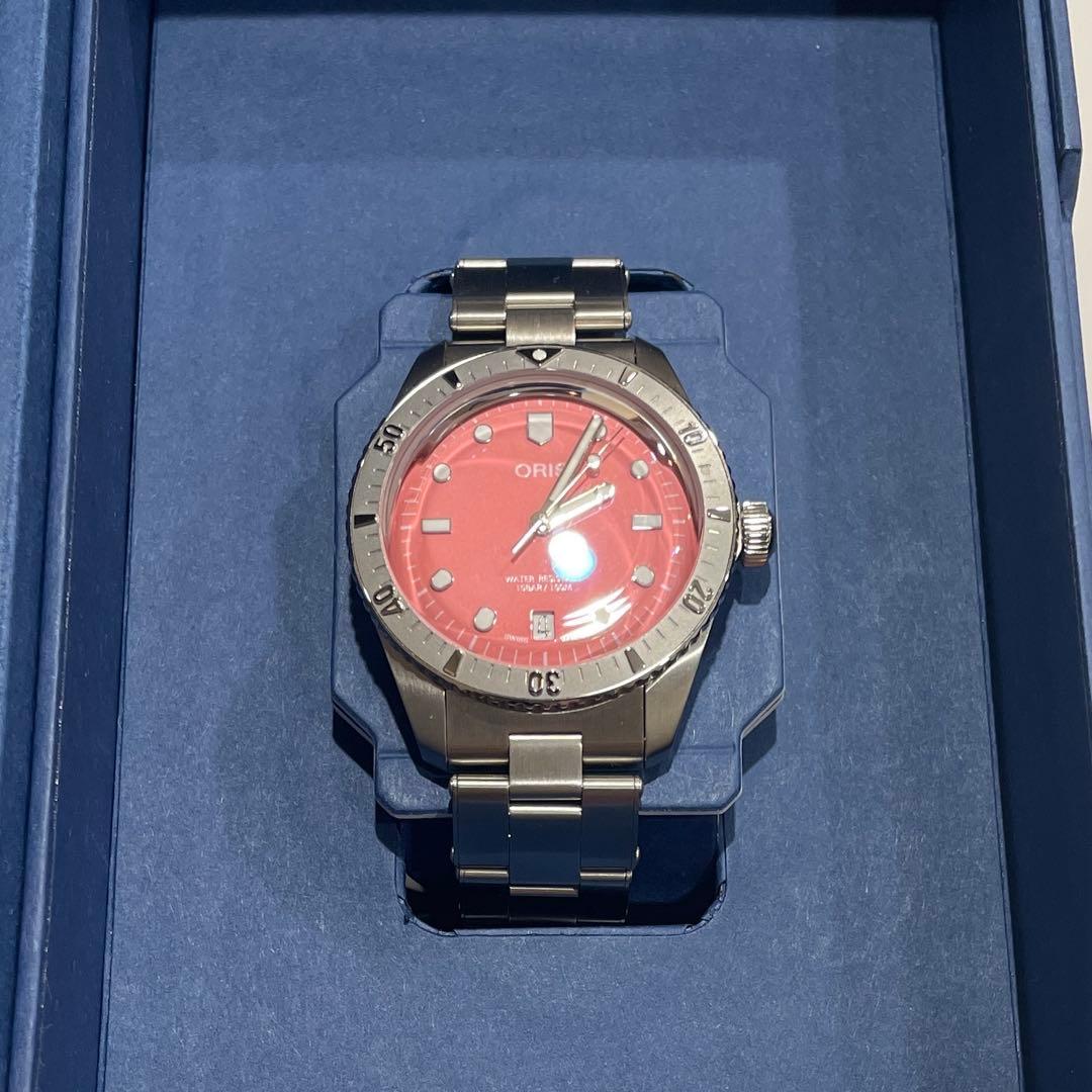 極美品　値下げ不可　オリス　ダイバーズ68 コットンキャンディ　ピンク　自動巻き