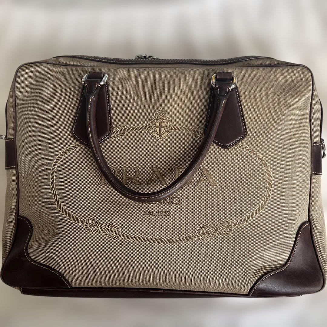 PRADA プラダ ジャガードロゴ ブリーフケース 2way ビジネス