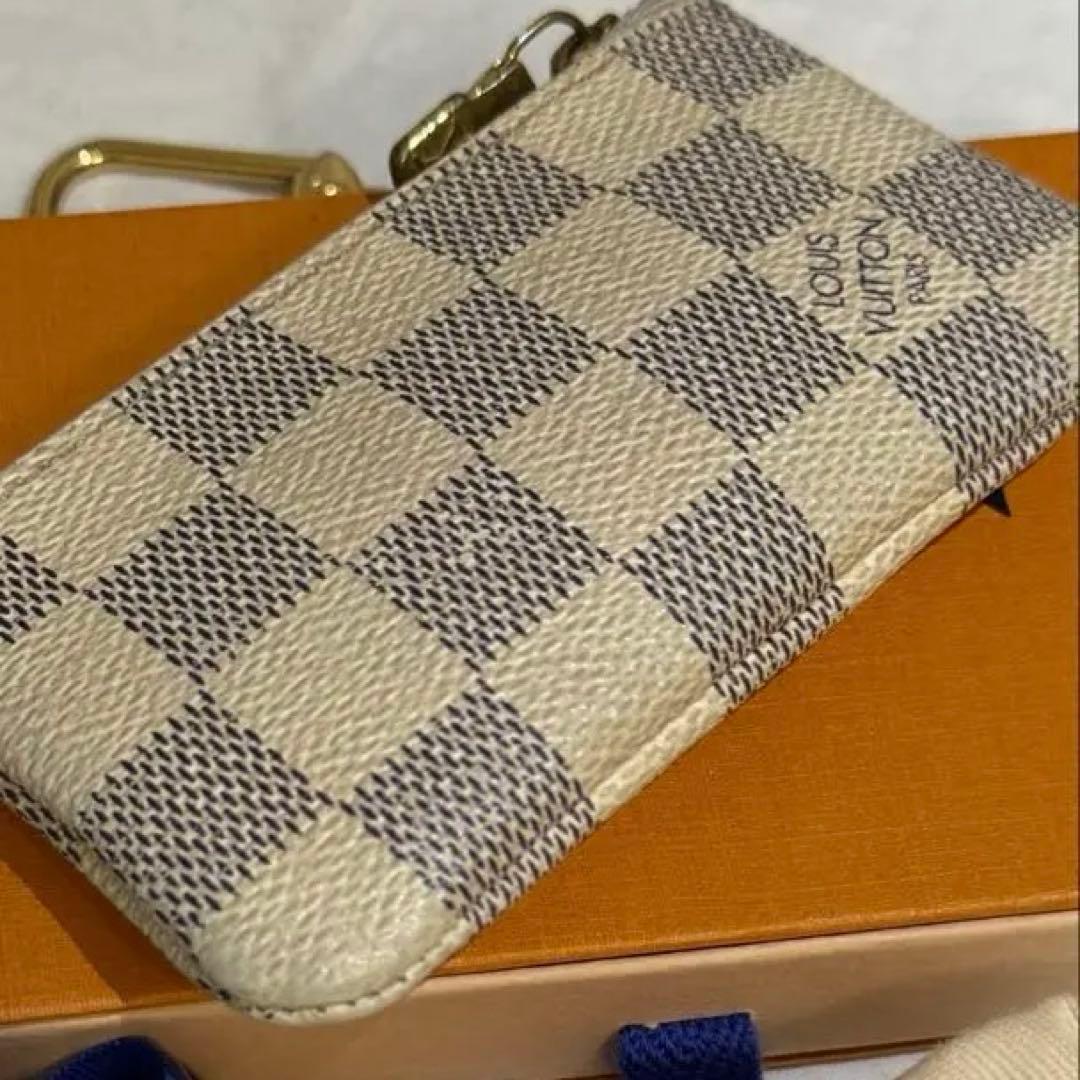 ヴィトン ケース 小銭入れ ダミエ アズール ポシェットクレ キーケース