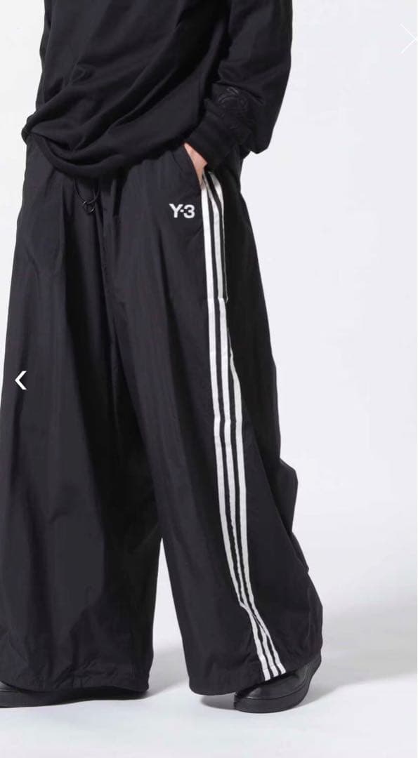 y-3 ナイロン　ワイドパンツ