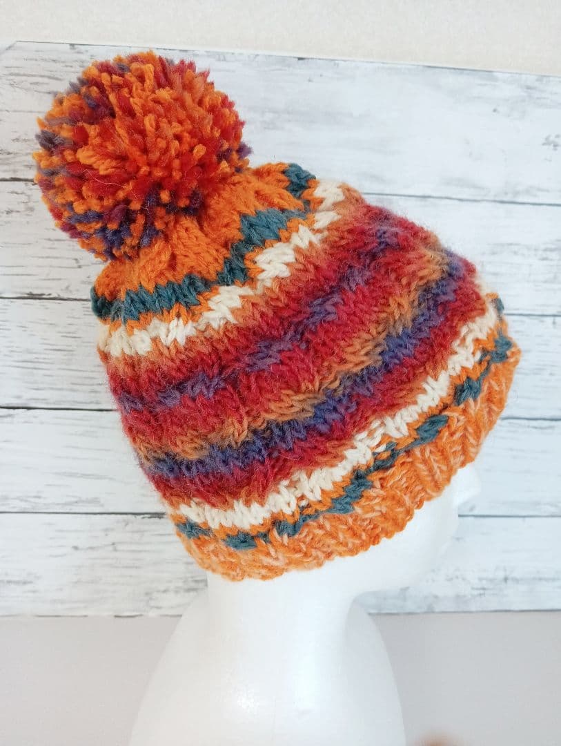 【常盤ひろみ】 手編み帽子　　手編み　帽子　5点セット　Sサイズ