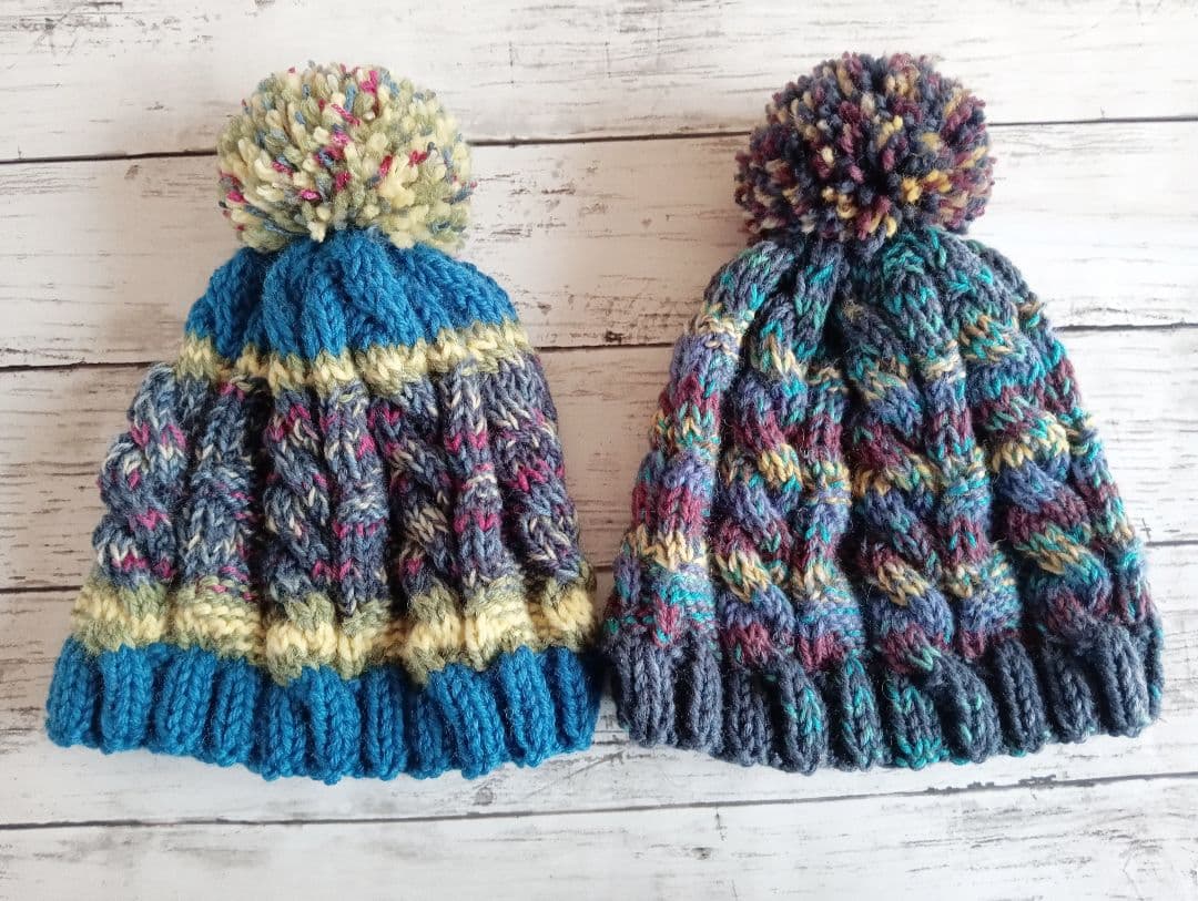 【常盤ひろみ】 手編み帽子　　手編み　帽子　5点セット　Sサイズ