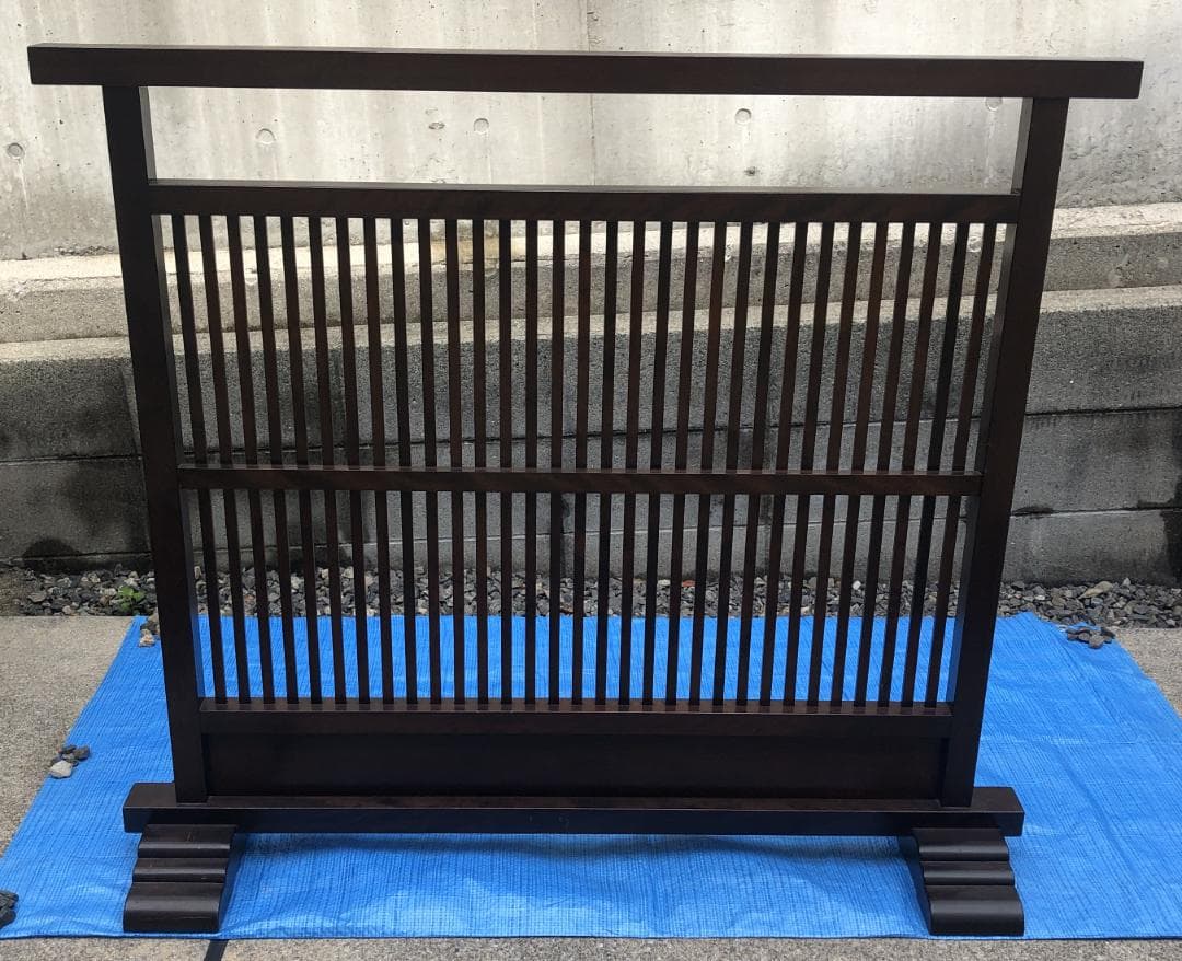 和風 衝立 格子デザイン 木製 パーテーション 目隠し 間仕切り#864