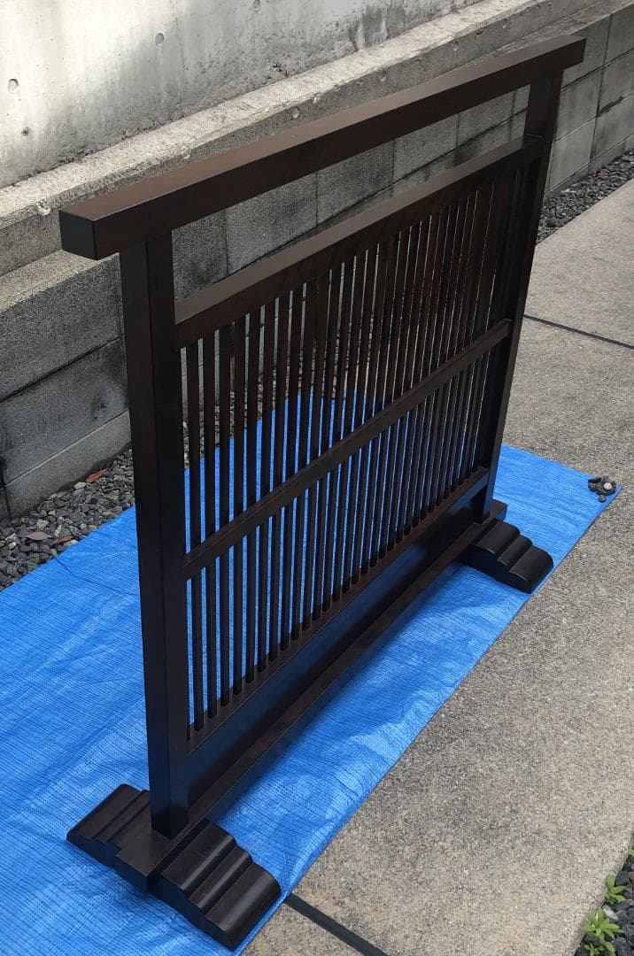 和風 衝立 格子デザイン 木製 パーテーション 目隠し 間仕切り#864