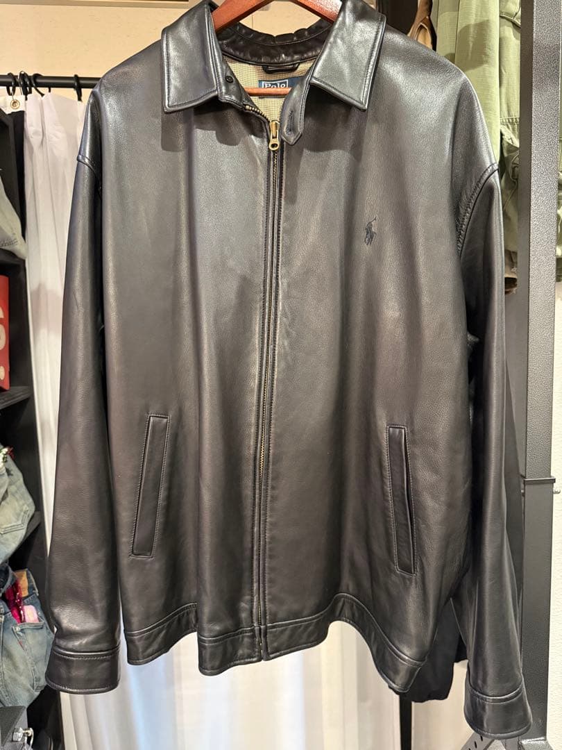 こ*こ様 Polo Ralph LaurenレザースウィングトップXXL 美品4