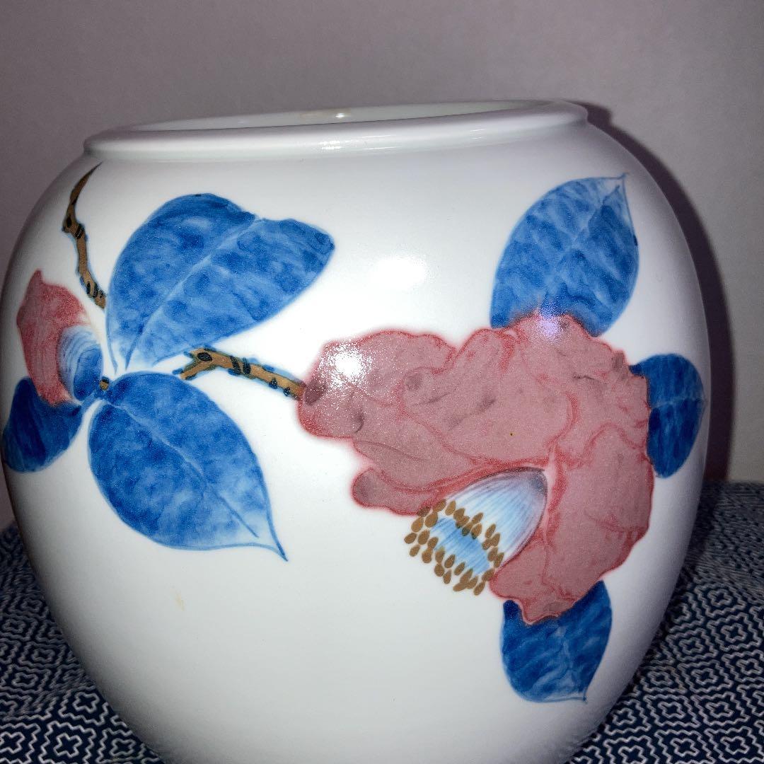 花紋壺　作家品　古美術