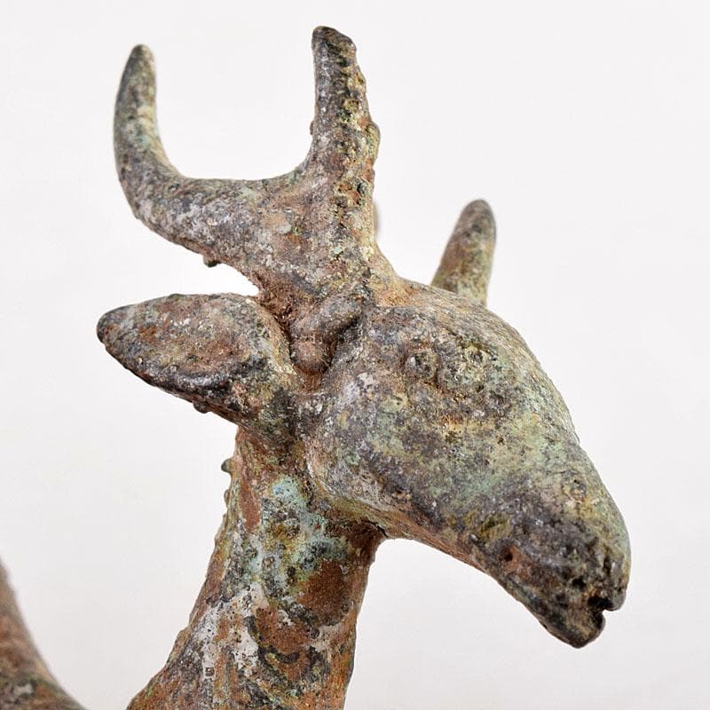 中国　古銅青銅　神獣　麒麟　紙鎮　置物　V　7950