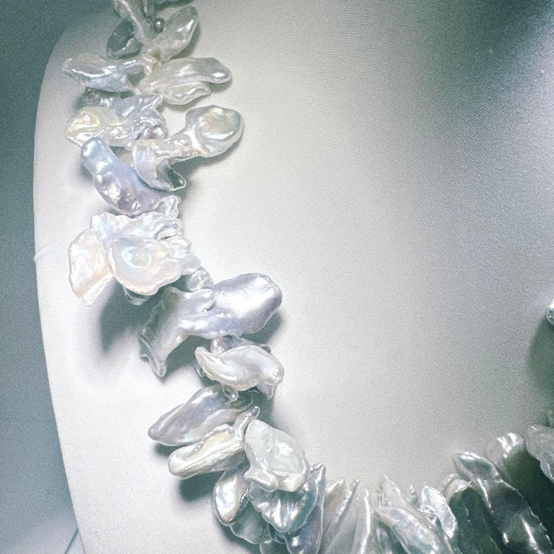 淡水パールネックレスペタルパールネックレス　NO24-919