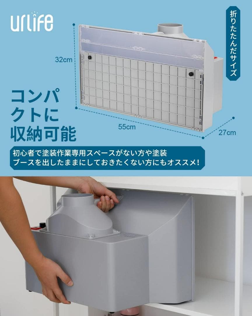 塗装ブース　スプレーブース　2基ファン　ダブルファン　Anesty Urlife