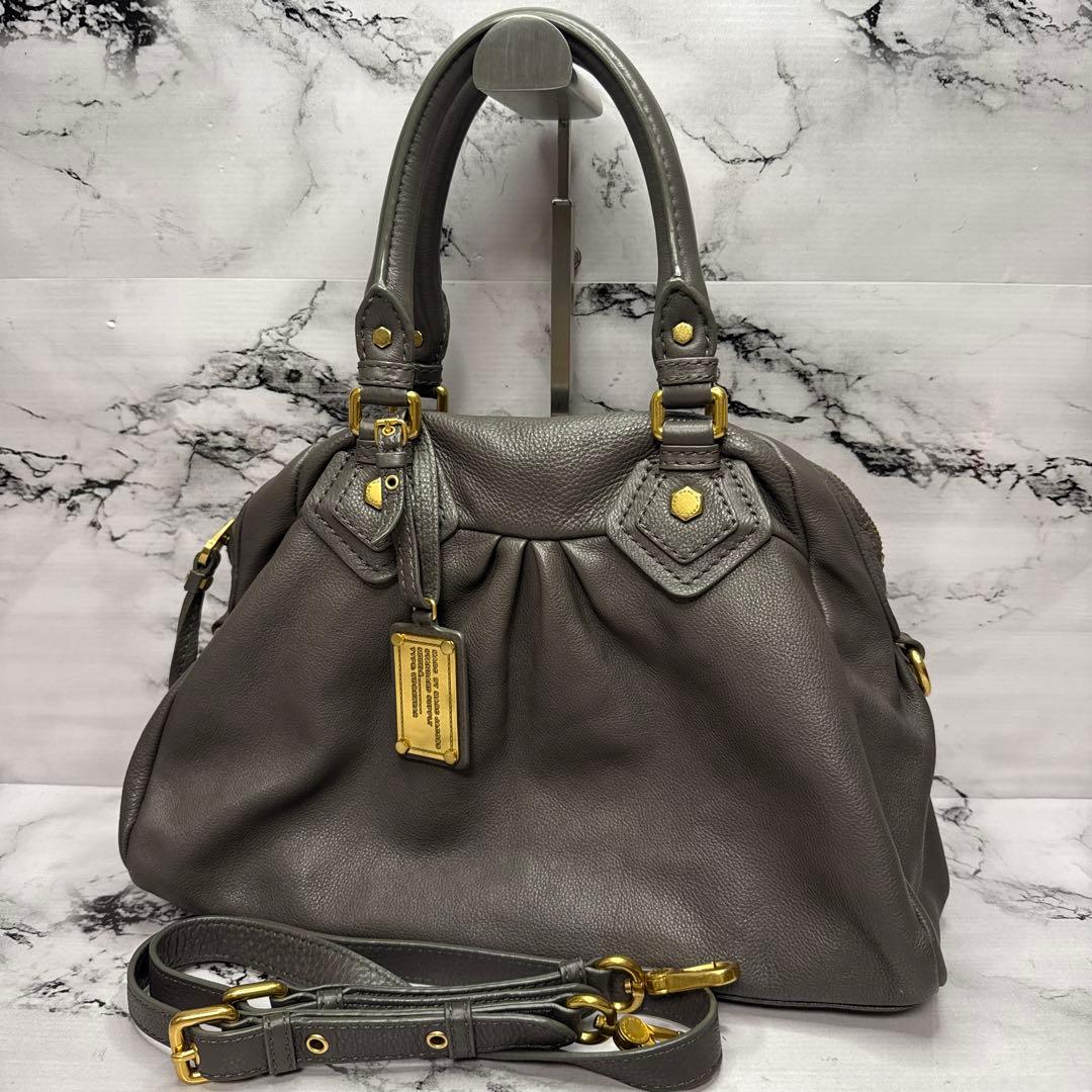 (美品)大人気、マークジェイコブス、2wayバッグ、Y2K、オールレザー、シボ革