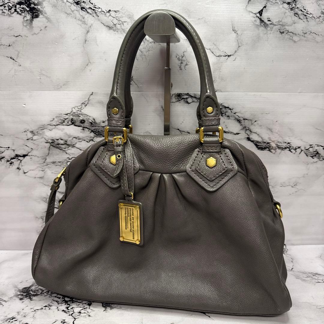 (美品)大人気、マークジェイコブス、2wayバッグ、Y2K、オールレザー、シボ革