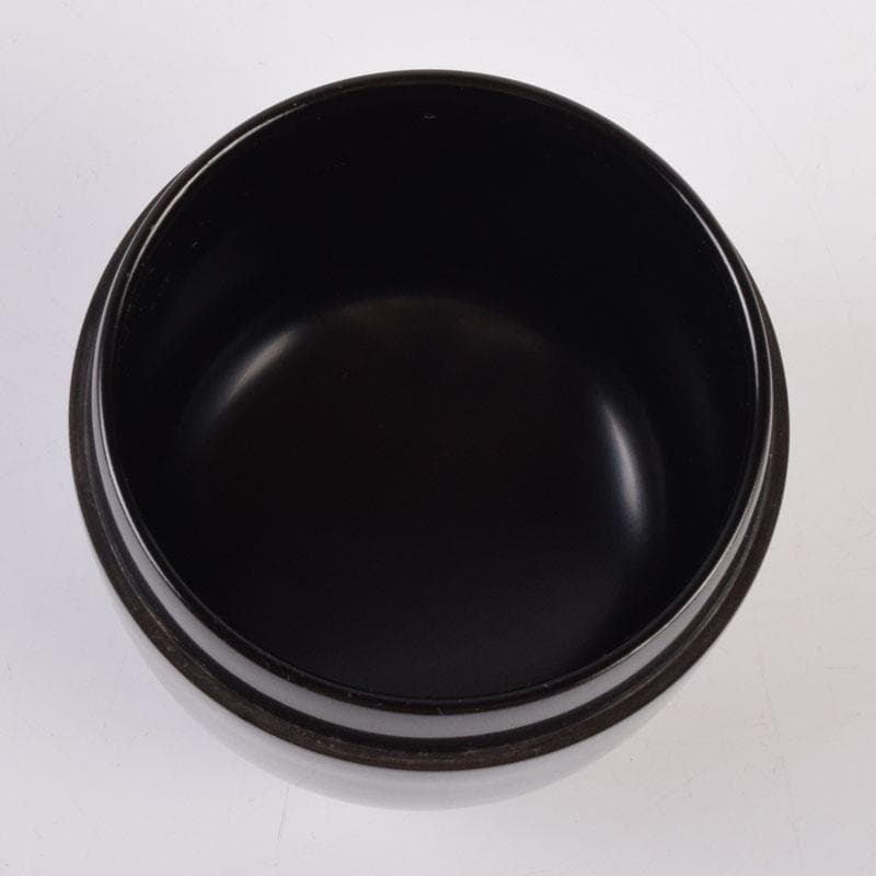 茶道具　黒漆　花字文　棗　時代箱　朱書花押　V　8443