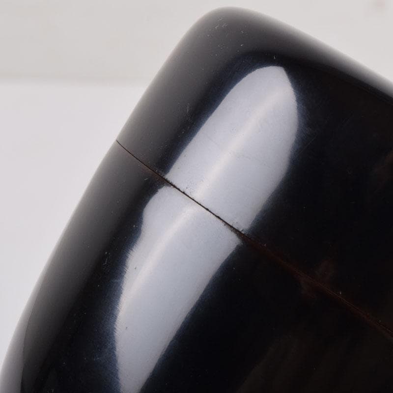 茶道具　黒漆　花字文　棗　時代箱　朱書花押　V　8443