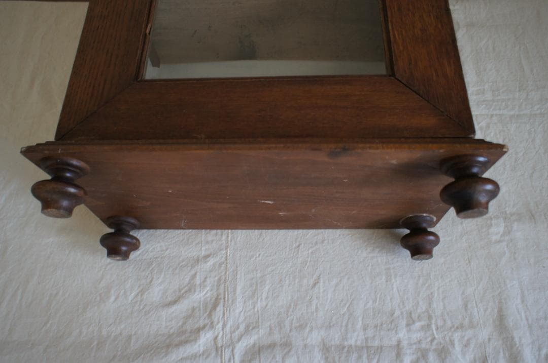 フランスアンティーク　飾り棚　壁掛け　キャビネット　ガラスケース