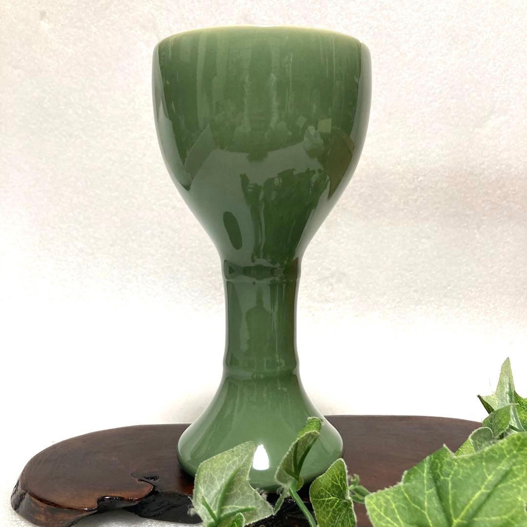 新品　骨董品　京焼　清水焼　平安 加藤渓山　加藤実　天龍寺青瓷花瓶　時代物　花器