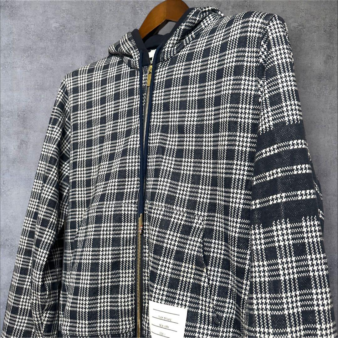 【美品】トムブラウン 4bar マイクロチェック ジャガード パーカー