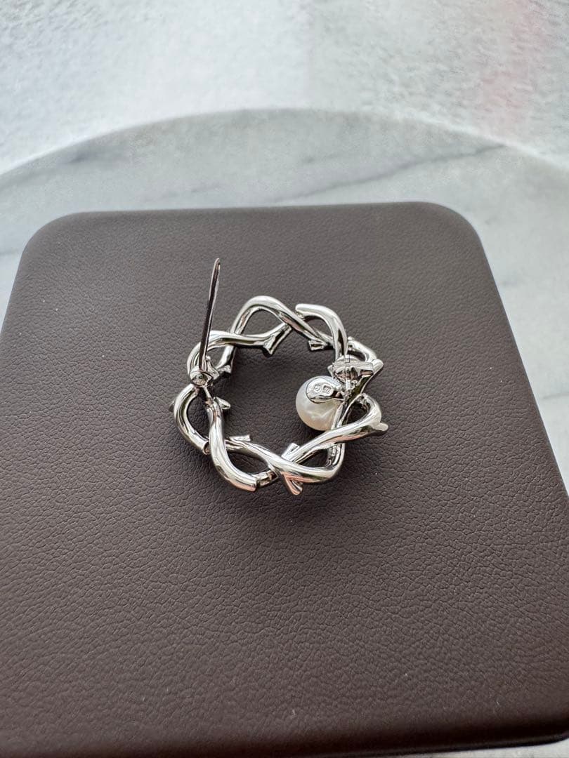 MIKIMOTO ミキモト 幸福の木 シルバー パール ブローチ