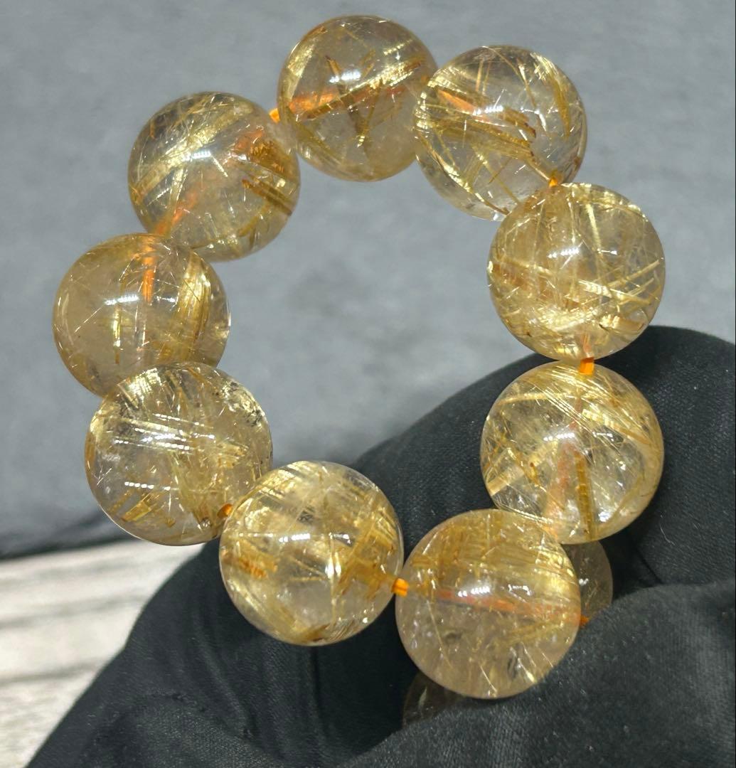 pirokei ゴールドルチルクォーツブレスレット　14mm