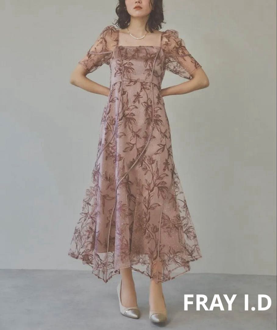 タグ付未使用✨ フレイアイディー カーブパネルエンブロイダリードレス S