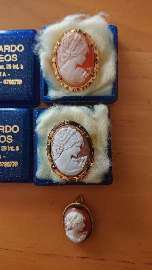 LEONARDO カメオブローチ 3個セット