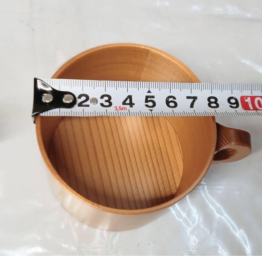 大館工芸社 曲げわっぱ　カップ＆ソーサー　2客　ペア　天然木　伝統工芸品