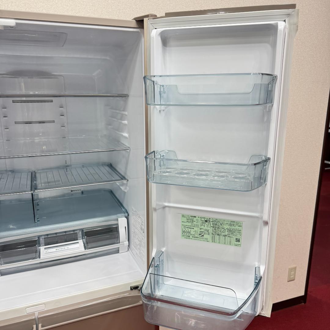 23区送料無料　美品日立6ドア冷蔵庫　2019年製475L　洗浄/除菌済み
