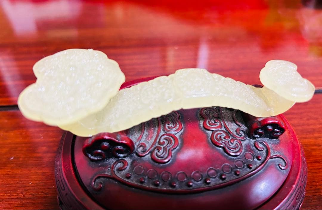 清時代　骨董品 朱肉　玉如意