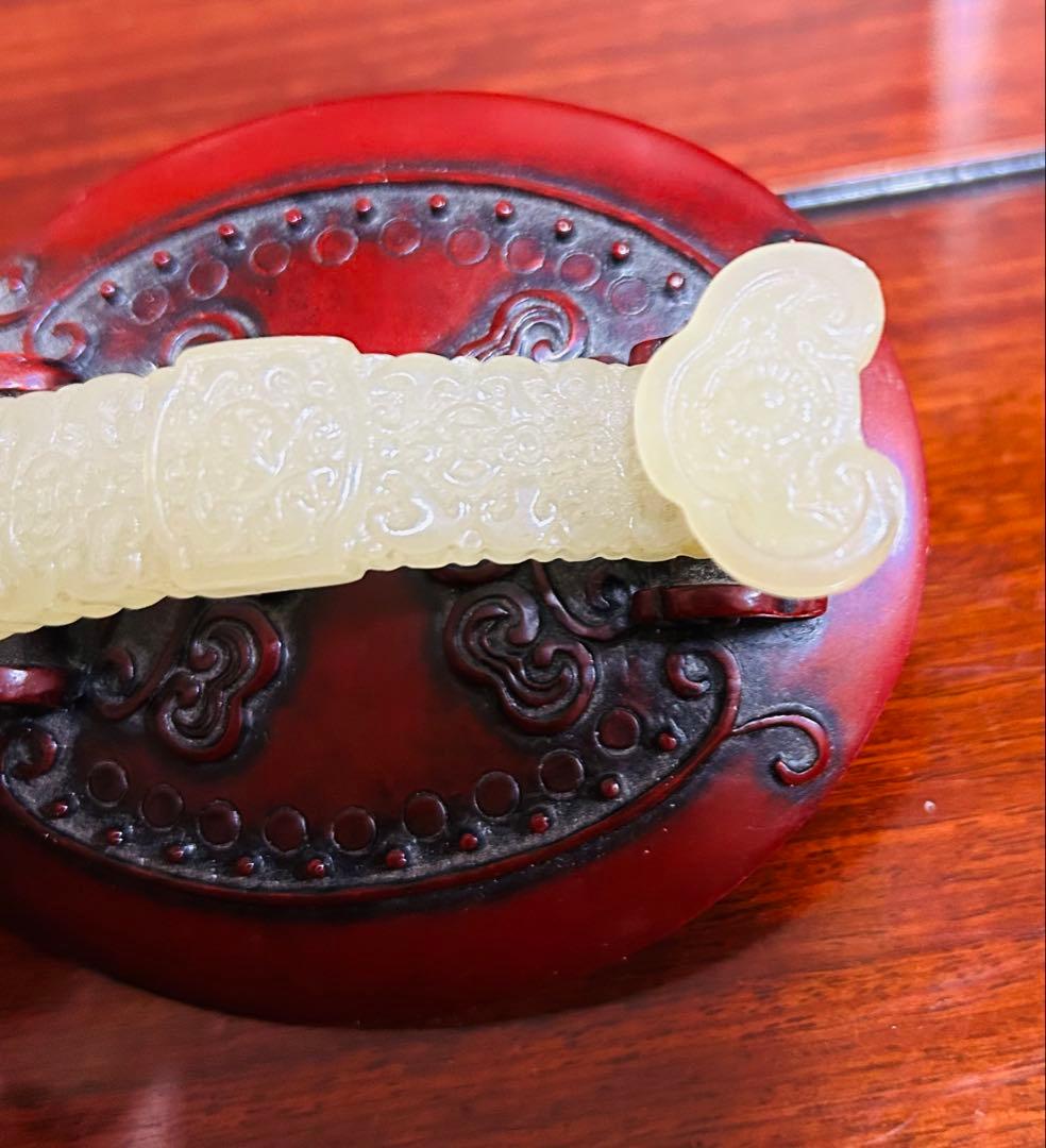 清時代　骨董品 朱肉　玉如意