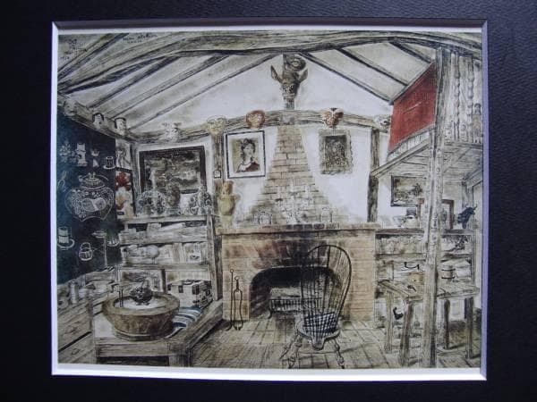 藤田嗣治、わが画室、希少画集画、新品額装付