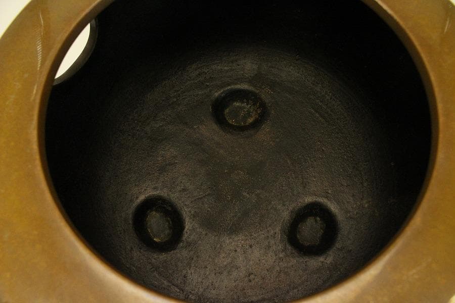 茶道具 鳳凰 風炉 揃 釜師 政光 共箱(AZ998)