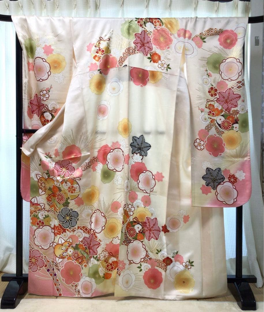 最安値中❗️早い者勝ち❗️お仕立て上り　振袖　正絹　美品　長襦袢サービス付き