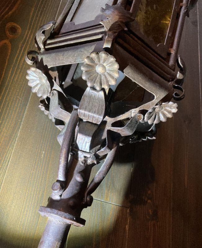 大正浪漫　ロマン　洋館　灯　昭和レトロ　照明　オイルランプ　アンティーク　電笠