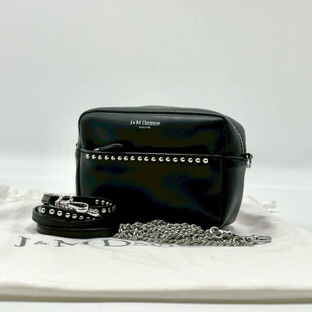 【未使用級】 J&M DAVIDSON ショルダーバッグ チェーン ペブルミニ