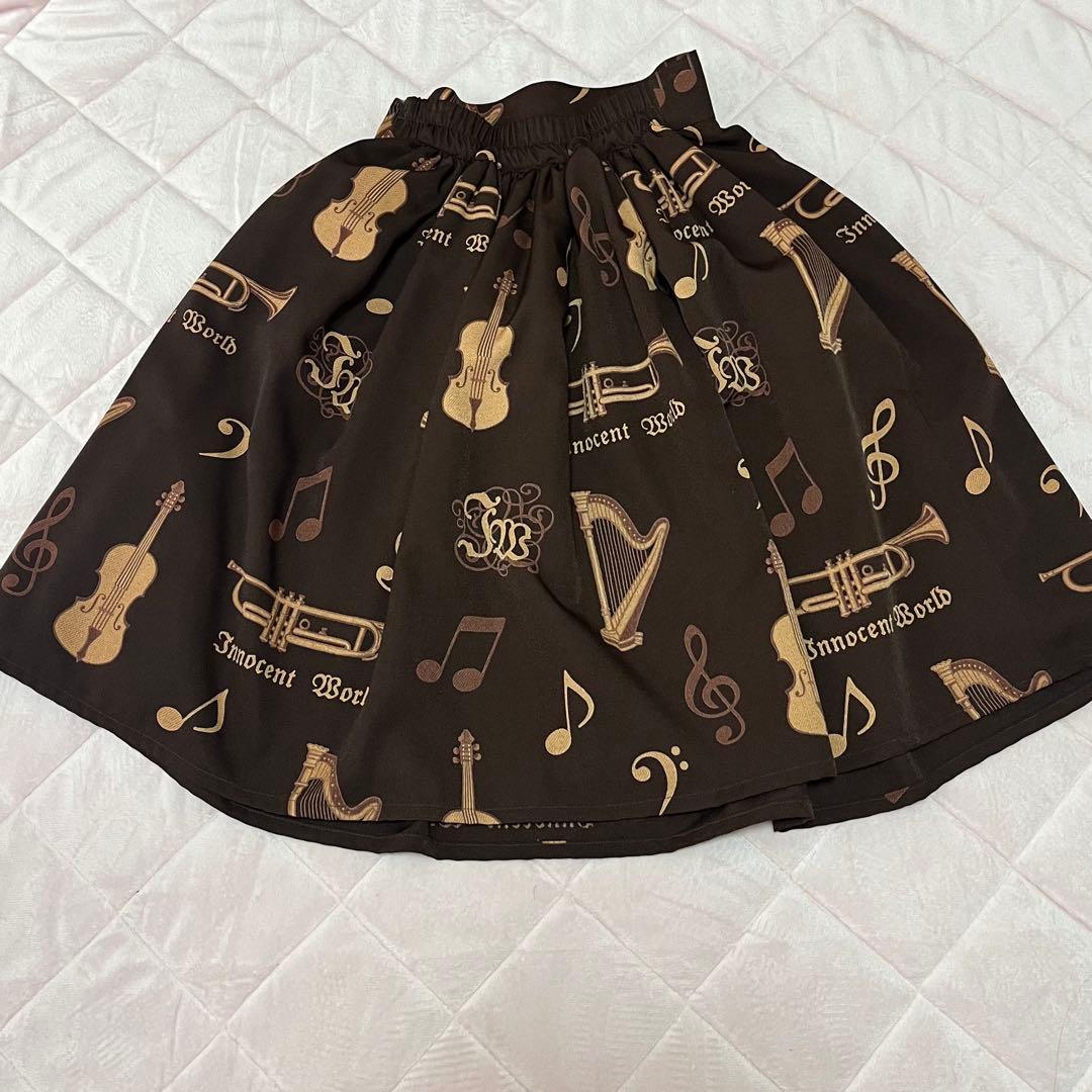 Innocent World スカート 音符柄 イノワ イノセントワールド