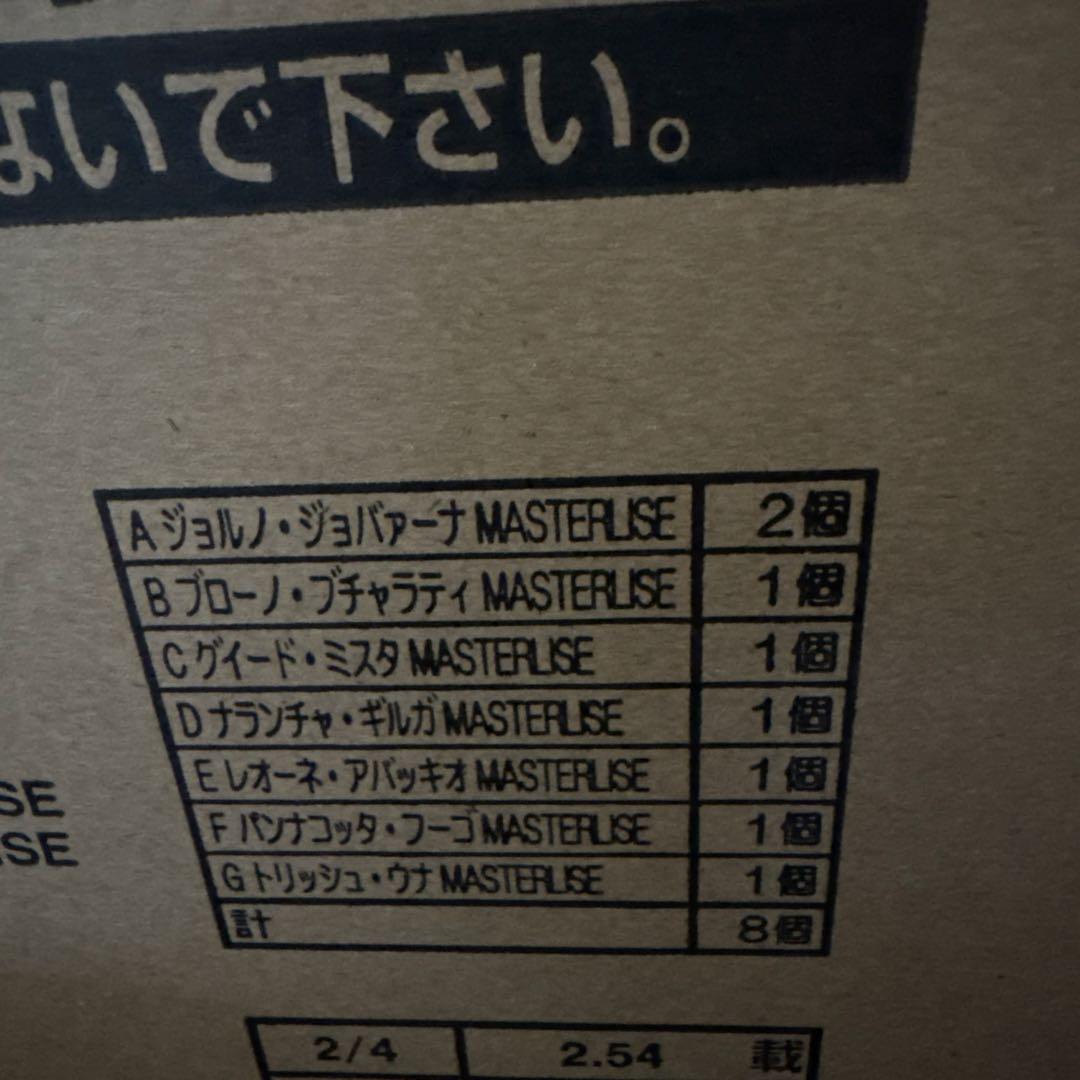 一番くじ　ジョジョの奇妙な冒険 GOLDEN WIND MASTERLISE