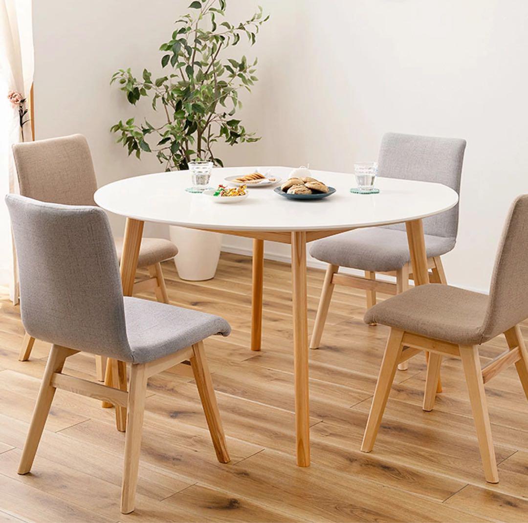 あ*様 壁付けできる円形ラウンドダイニングテーブル