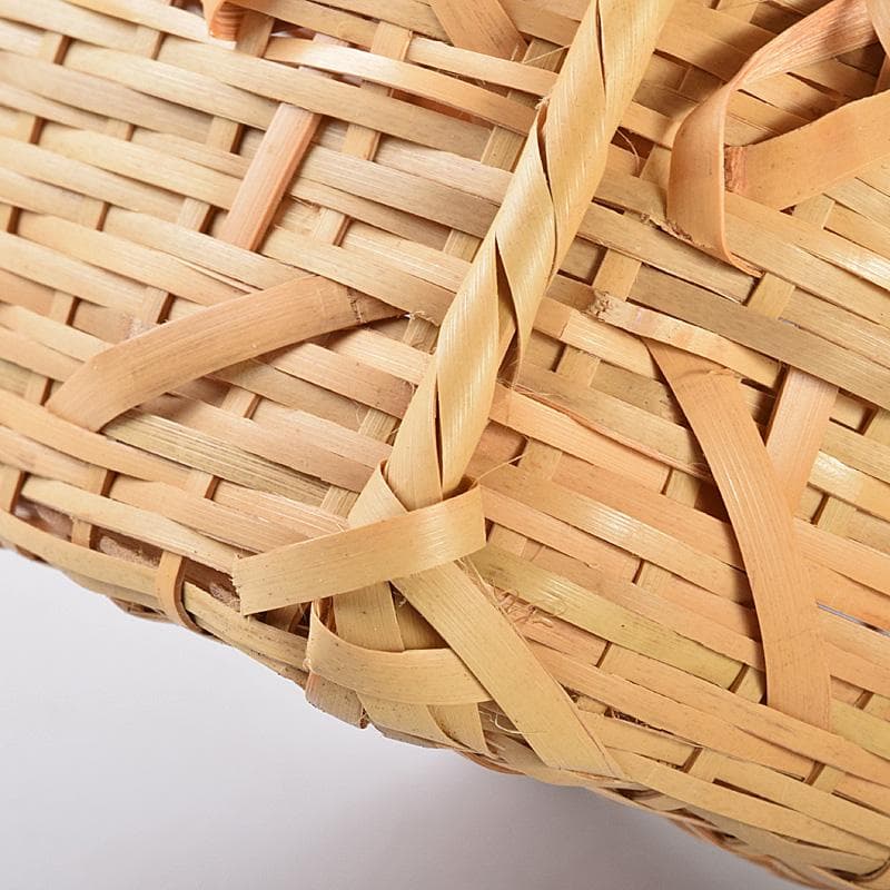 茶道具　平安　竹美斎造　即中斎好　方円篭　花入　共箱　M　R7760B