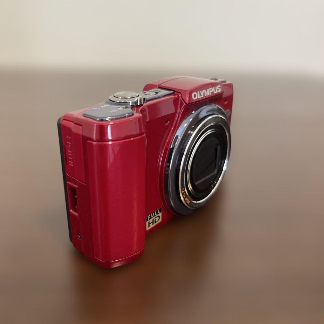 4989 OLYMPUS SZ-20 レッド デジカメ