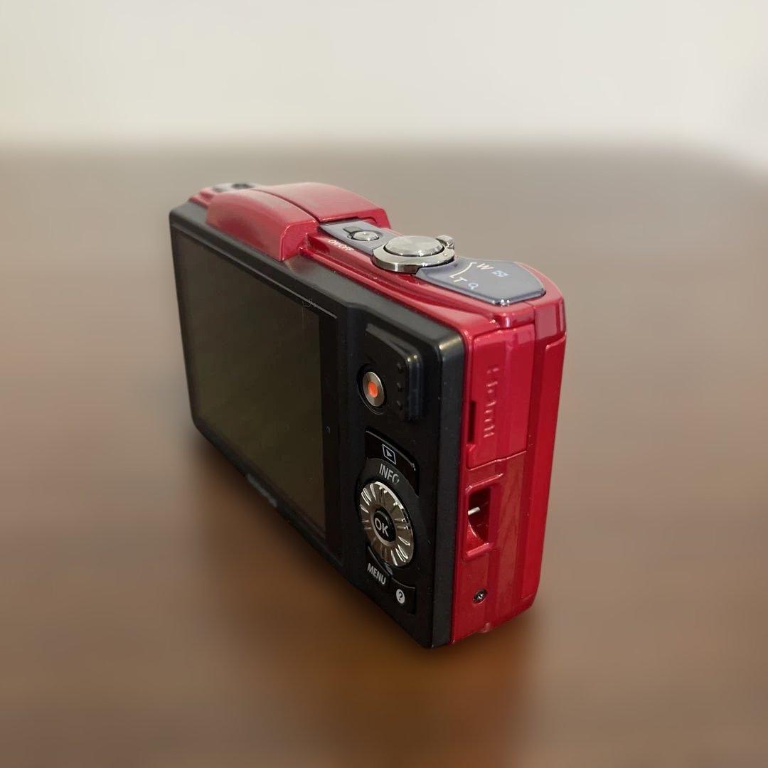 4989 OLYMPUS SZ-20 レッド デジカメ