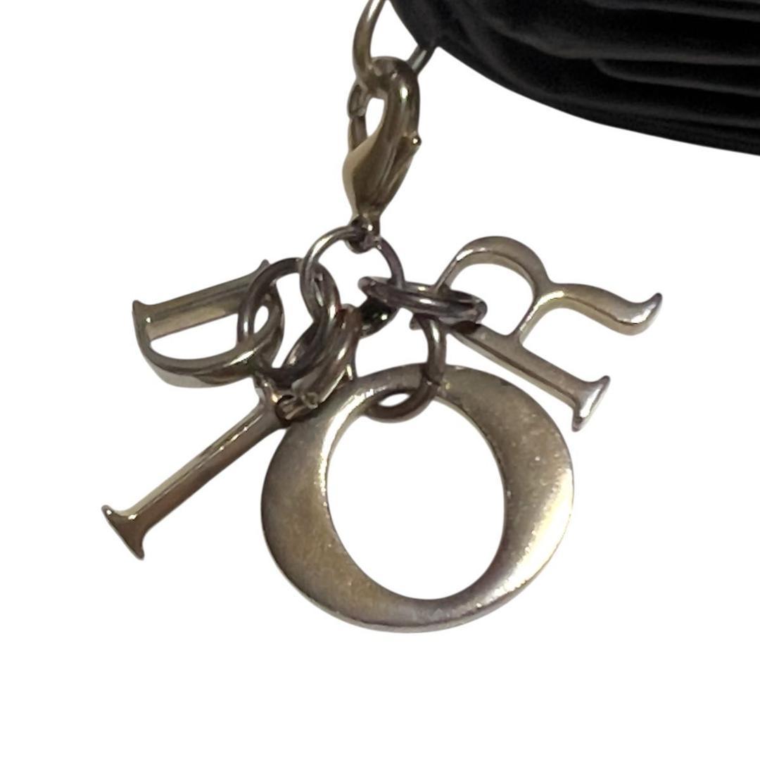 Christian Dior ディオール 折り財布 ブラック ロゴチャーム