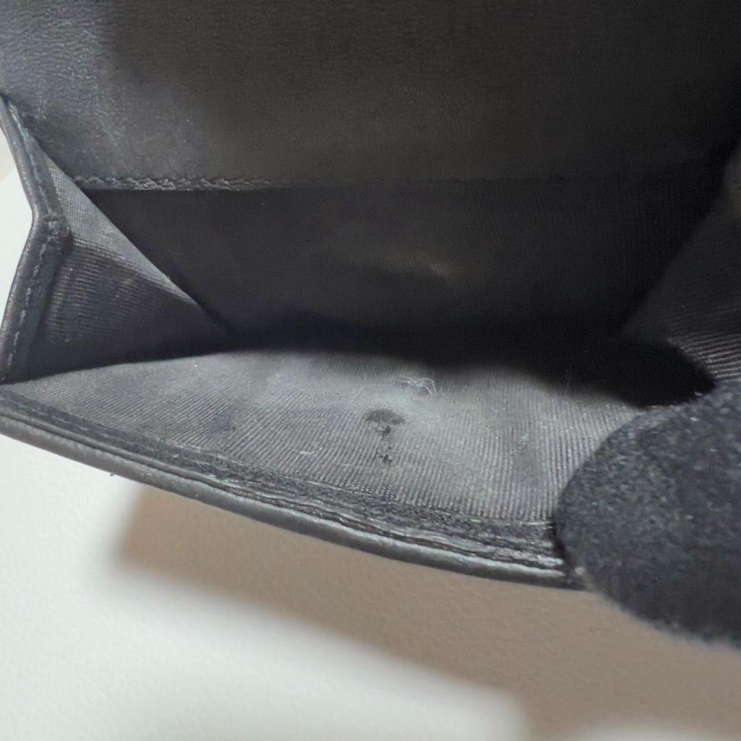 Christian Dior ディオール 折り財布 ブラック ロゴチャーム