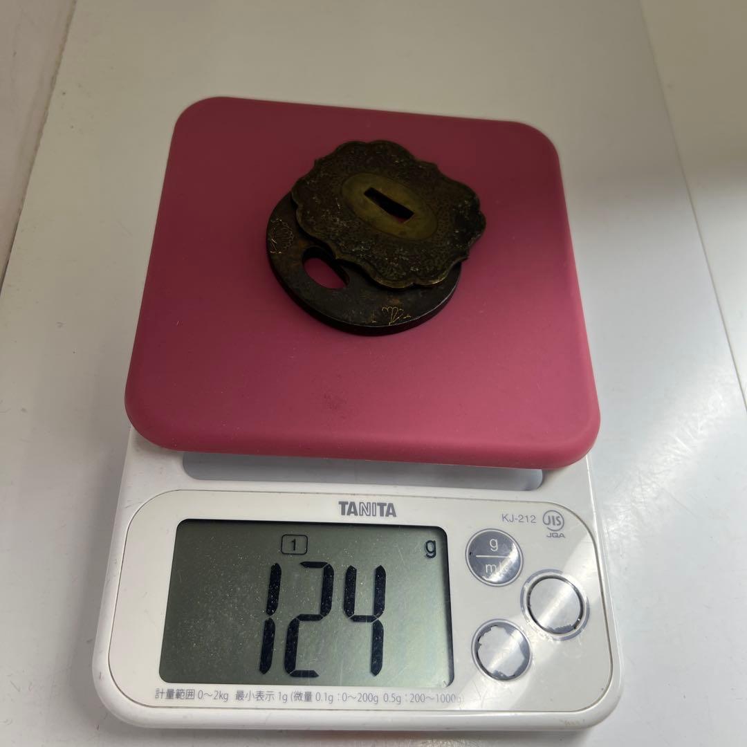 江戸時代　刀装具　金象嵌鍔2点　124g 東Y7-0820ア㉞