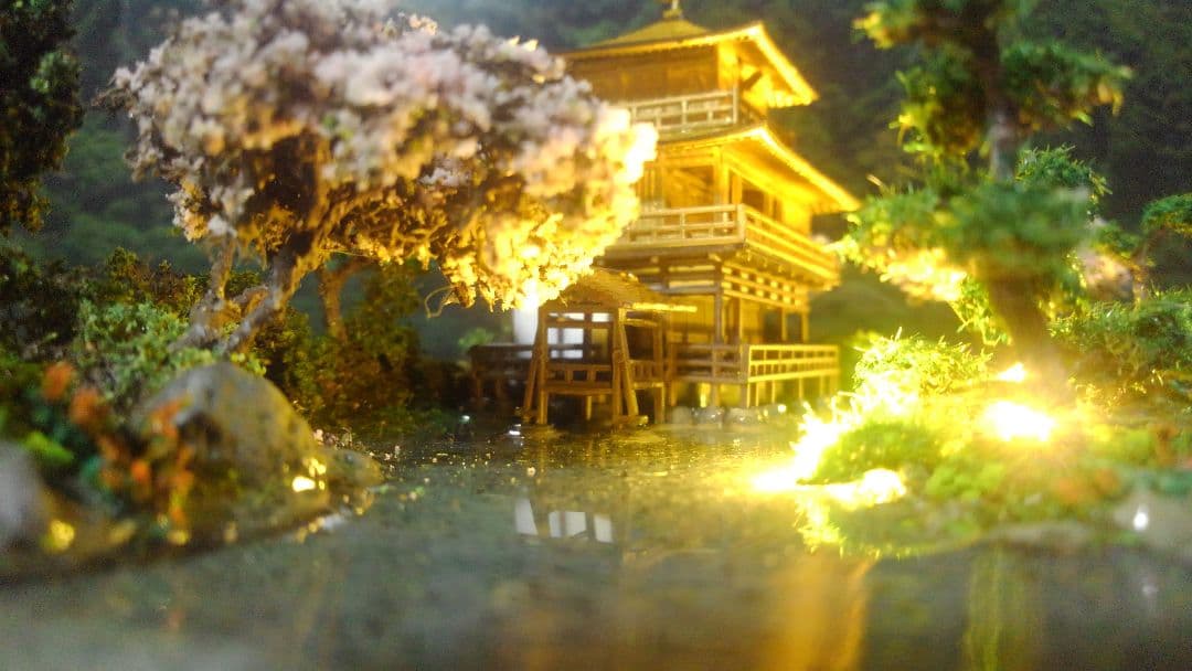 お寺✨お城✨新金閣寺✨プラモデル‼️SP仕上げジオラマ、製作オーダー受付ます❗