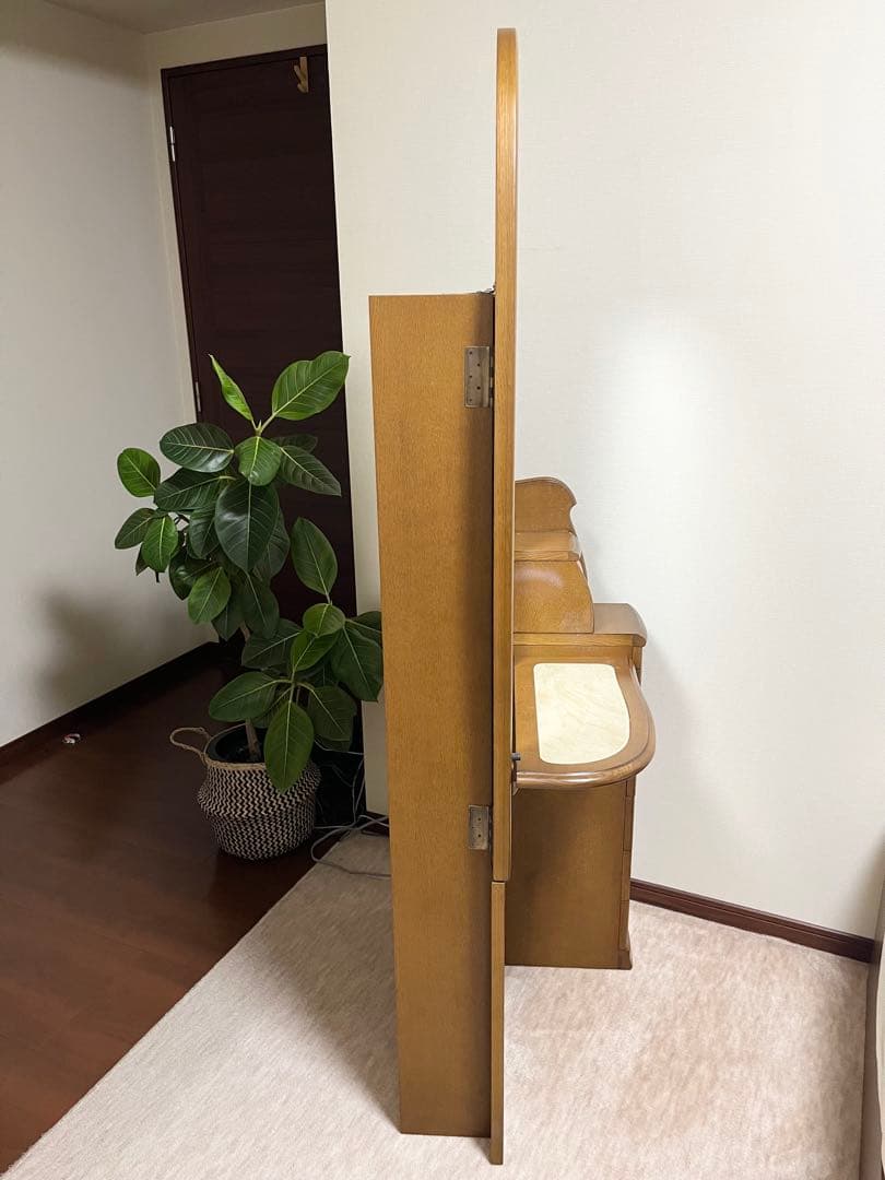 【１月８日出品終了】ドレッサー　鏡台 姿見　化粧台　ナラ材