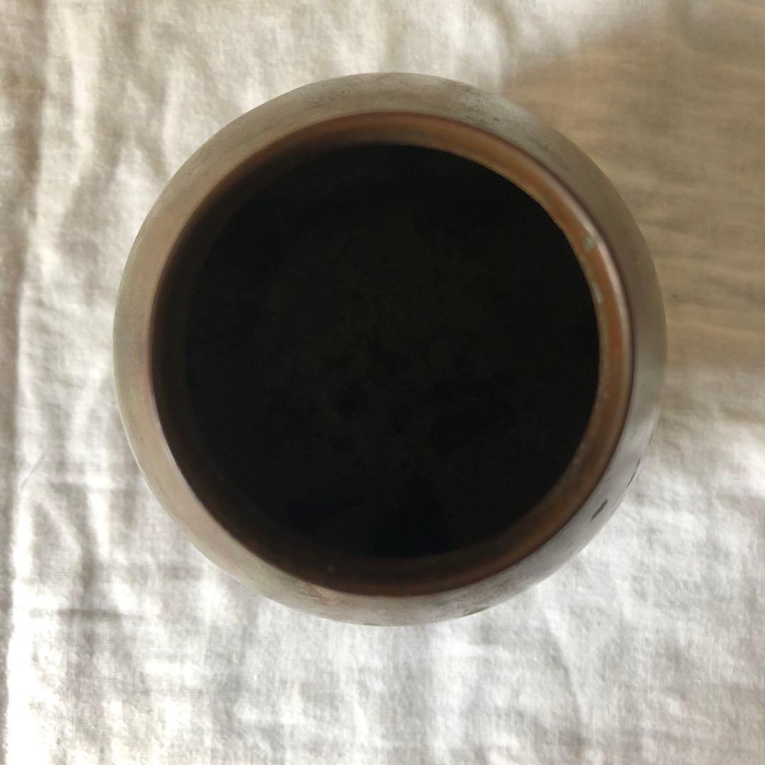 アンティーク オブジェ ブロンズ 青銅 花瓶 雅山 GASEN 国家指定 山形