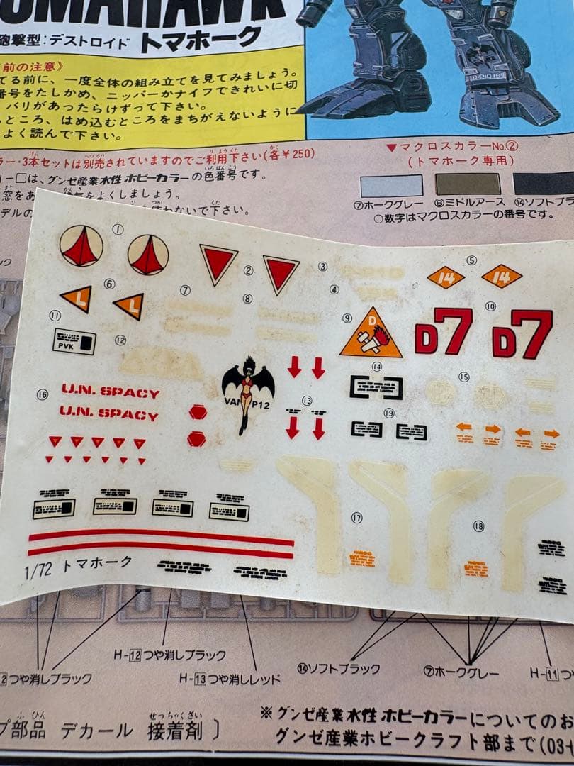 マクロス1/72 旧イマイ 当時物 未組立 プラモデル　5種