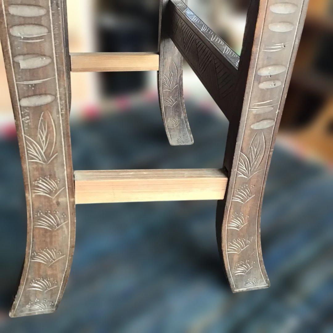 アンティーク軽井沢彫り　櫻　花台　収納　家具